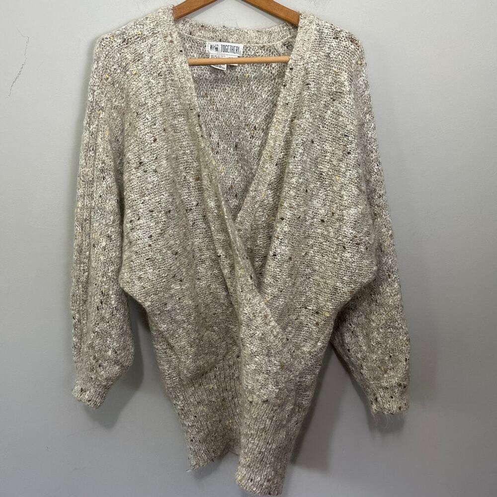 Vintage Together Sweater Womens Large Oversized Retro 80s Lagenlook Boho Chic